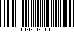 Código de barras (EAN, GTIN, SKU, ISBN): '9871470700001'