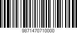 Código de barras (EAN, GTIN, SKU, ISBN): '9871470710000'