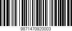 Código de barras (EAN, GTIN, SKU, ISBN): '9871470920003'