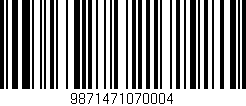 Código de barras (EAN, GTIN, SKU, ISBN): '9871471070004'