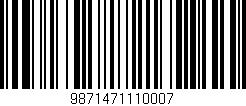 Código de barras (EAN, GTIN, SKU, ISBN): '9871471110007'