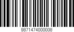 Código de barras (EAN, GTIN, SKU, ISBN): '9871474000008'