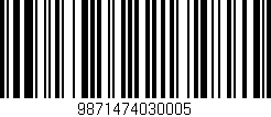 Código de barras (EAN, GTIN, SKU, ISBN): '9871474030005'