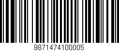 Código de barras (EAN, GTIN, SKU, ISBN): '9871474100005'