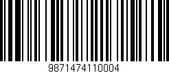 Código de barras (EAN, GTIN, SKU, ISBN): '9871474110004'