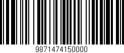 Código de barras (EAN, GTIN, SKU, ISBN): '9871474150000'
