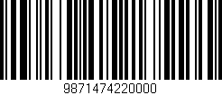 Código de barras (EAN, GTIN, SKU, ISBN): '9871474220000'