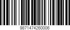 Código de barras (EAN, GTIN, SKU, ISBN): '9871474260006'