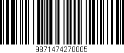 Código de barras (EAN, GTIN, SKU, ISBN): '9871474270005'