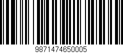 Código de barras (EAN, GTIN, SKU, ISBN): '9871474650005'