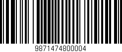 Código de barras (EAN, GTIN, SKU, ISBN): '9871474800004'