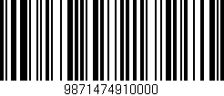Código de barras (EAN, GTIN, SKU, ISBN): '9871474910000'