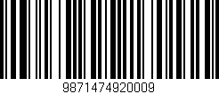 Código de barras (EAN, GTIN, SKU, ISBN): '9871474920009'
