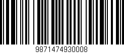 Código de barras (EAN, GTIN, SKU, ISBN): '9871474930008'