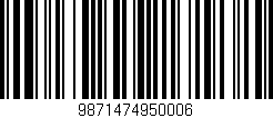 Código de barras (EAN, GTIN, SKU, ISBN): '9871474950006'