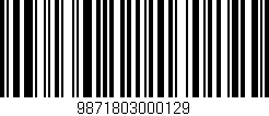 Código de barras (EAN, GTIN, SKU, ISBN): '9871803000129'