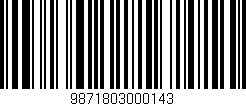 Código de barras (EAN, GTIN, SKU, ISBN): '9871803000143'