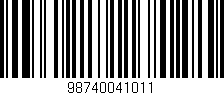 Código de barras (EAN, GTIN, SKU, ISBN): '98740041011'