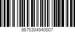 Código de barras (EAN, GTIN, SKU, ISBN): '9875304940007'