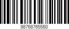 Código de barras (EAN, GTIN, SKU, ISBN): '98768765560'