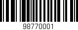 Código de barras (EAN, GTIN, SKU, ISBN): '98770001'