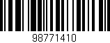 Código de barras (EAN, GTIN, SKU, ISBN): '98771410'
