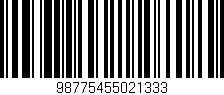 Código de barras (EAN, GTIN, SKU, ISBN): '98775455021333'