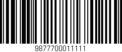 Código de barras (EAN, GTIN, SKU, ISBN): '9877700011111'