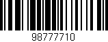 Código de barras (EAN, GTIN, SKU, ISBN): '98777710'