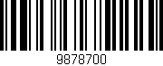 Código de barras (EAN, GTIN, SKU, ISBN): '9878700'