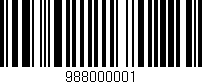 Código de barras (EAN, GTIN, SKU, ISBN): '988000001'