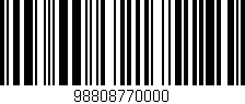 Código de barras (EAN, GTIN, SKU, ISBN): '98808770000'