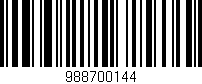Código de barras (EAN, GTIN, SKU, ISBN): '988700144'