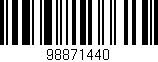 Código de barras (EAN, GTIN, SKU, ISBN): '98871440'