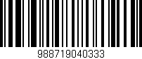 Código de barras (EAN, GTIN, SKU, ISBN): '988719040333'