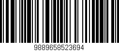Código de barras (EAN, GTIN, SKU, ISBN): '9889658523694'