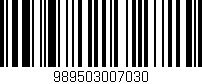 Código de barras (EAN, GTIN, SKU, ISBN): '989503007030'
