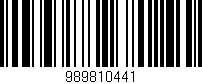 Código de barras (EAN, GTIN, SKU, ISBN): '989810441'