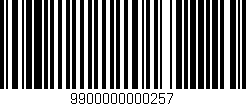 Código de barras (EAN, GTIN, SKU, ISBN): '9900000000257'
