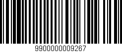 Código de barras (EAN, GTIN, SKU, ISBN): '9900000009267'