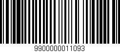 Código de barras (EAN, GTIN, SKU, ISBN): '9900000011093'