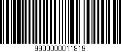 Código de barras (EAN, GTIN, SKU, ISBN): '9900000011819'