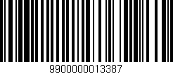 Código de barras (EAN, GTIN, SKU, ISBN): '9900000013387'