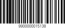 Código de barras (EAN, GTIN, SKU, ISBN): '9900000015138'