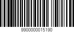 Código de barras (EAN, GTIN, SKU, ISBN): '9900000015190'