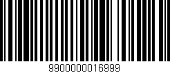 Código de barras (EAN, GTIN, SKU, ISBN): '9900000016999'