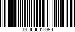 Código de barras (EAN, GTIN, SKU, ISBN): '9900000018658'