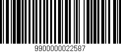 Código de barras (EAN, GTIN, SKU, ISBN): '9900000022587'