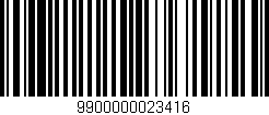 Código de barras (EAN, GTIN, SKU, ISBN): '9900000023416'