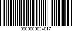 Código de barras (EAN, GTIN, SKU, ISBN): '9900000024017'